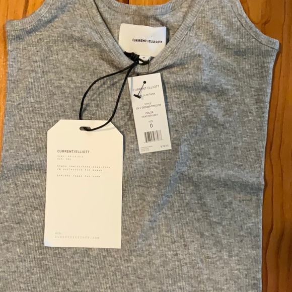 Current/Elliott The Slim Tank NWTs Grey size 0. - Picture 2 of 7